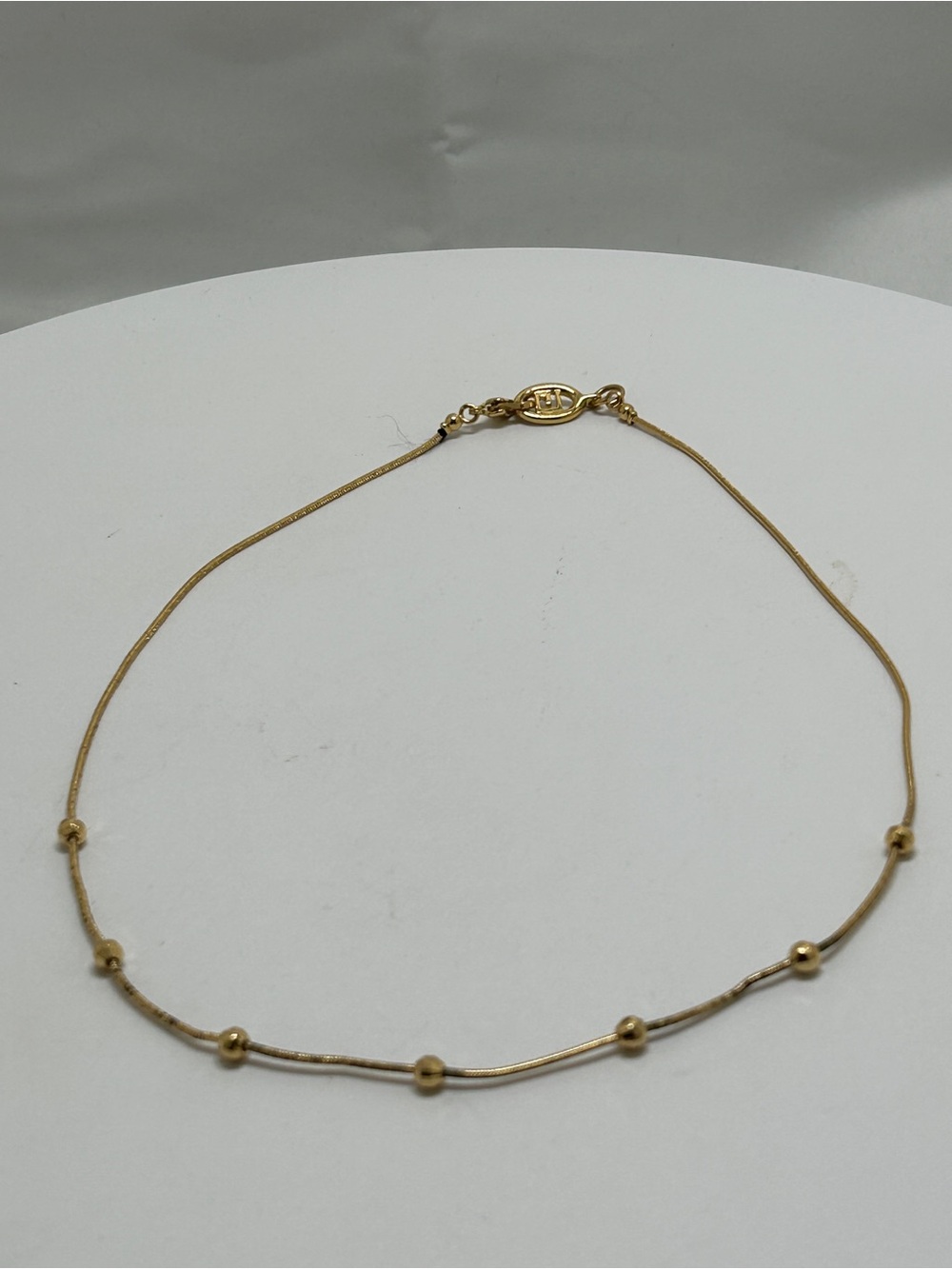 Givenchy, Vintage Short Gold Beaded Necklace, 90’s
